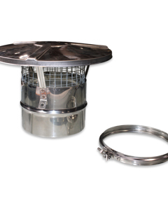 Roof hood w/ wire mesh f/chimney dia150mm f/JetM BGH50/100